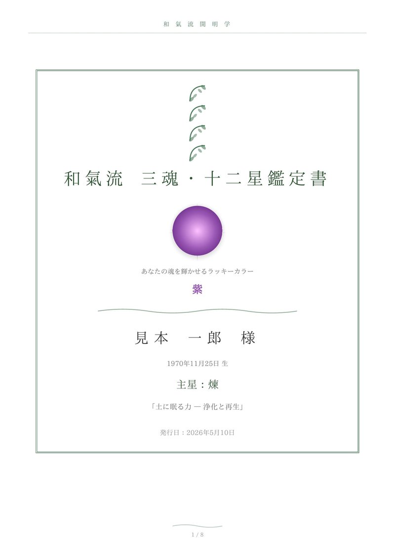 一郎様 表紙ページ